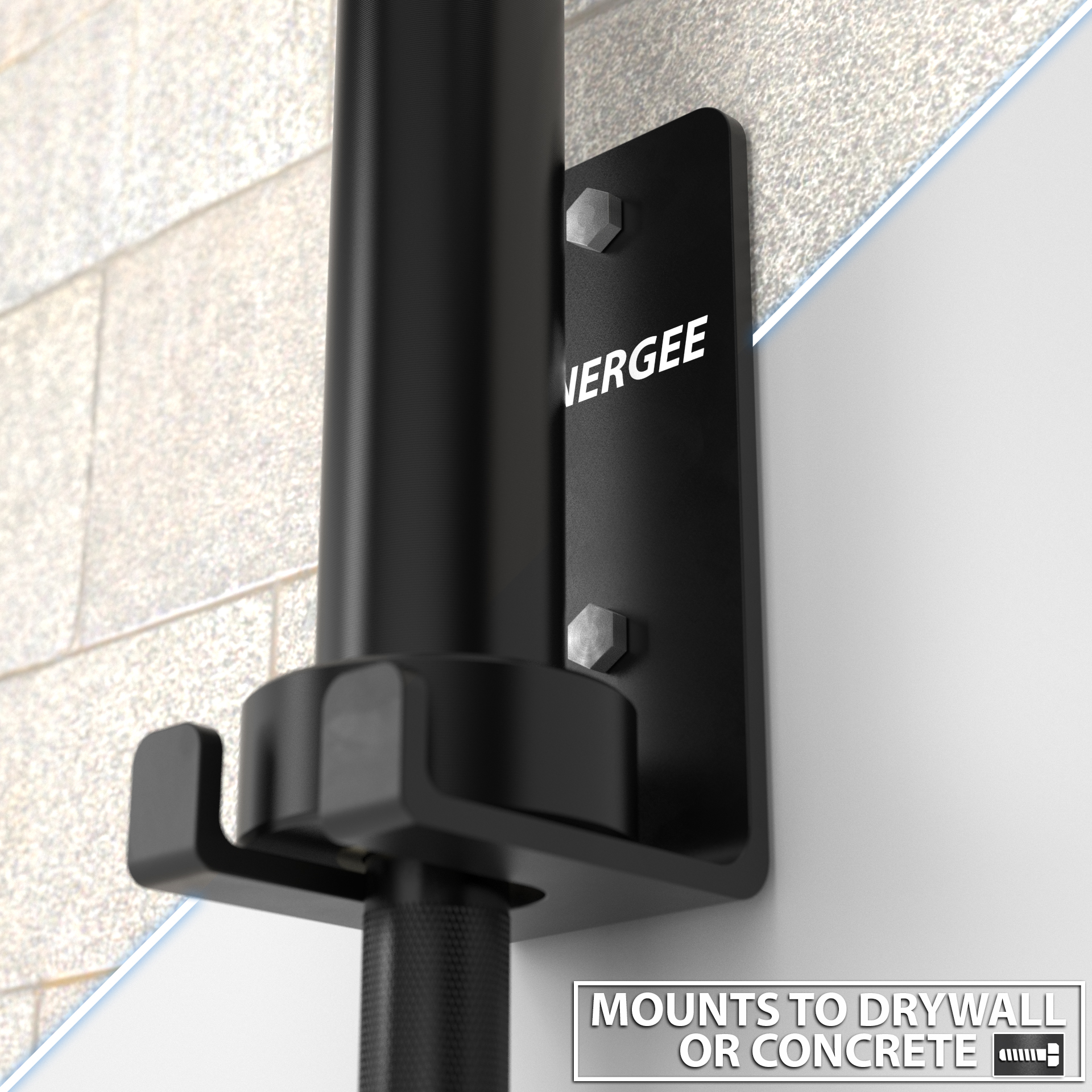 Hang barbell on wall best sale